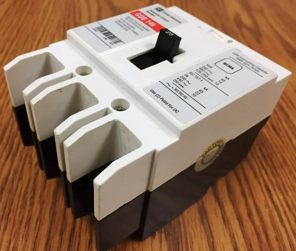 Cutler-Hammer GDB3020D 3-Pole Industrial Circuit Breaker 25A 480VAC 125/250VDC - ZYYKZ Test Equipment