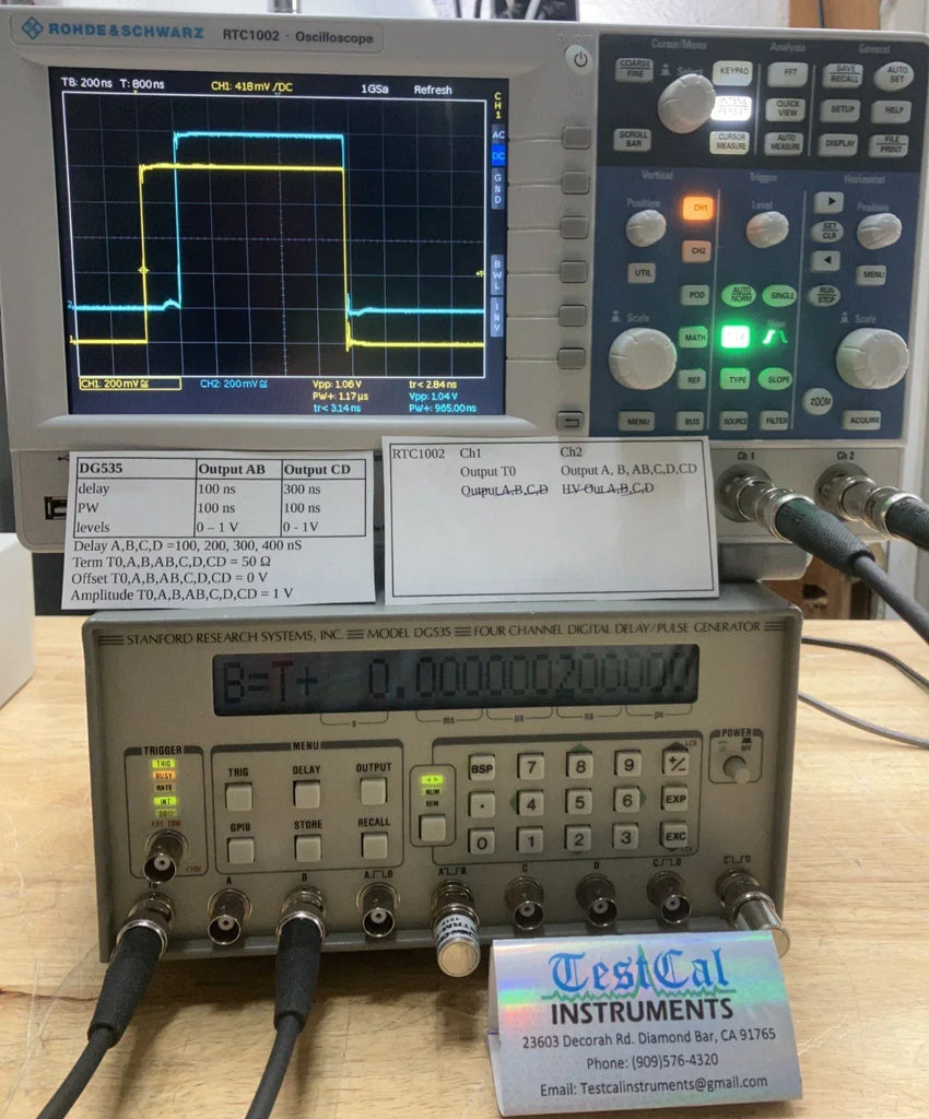 Stanford Research DG535 High-Precision Digital Delay and Pulse Generator with Calibration Data - ZYYKZ Test Equipment