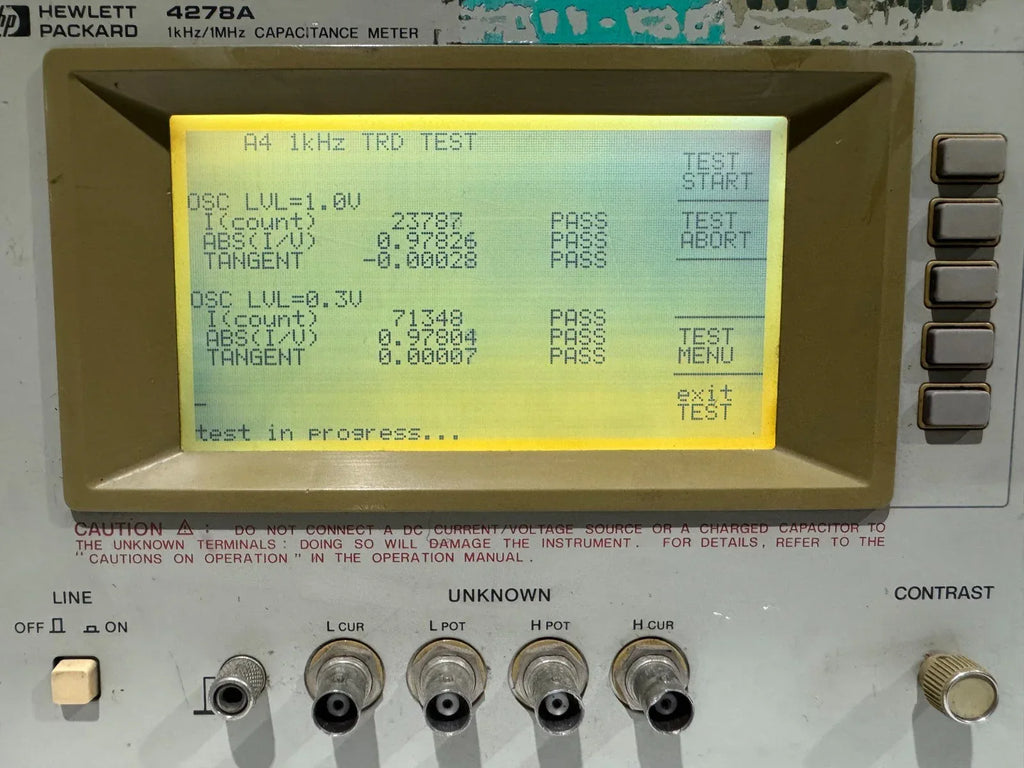 HP 4278A Precision Capacitance Meter 1 kHz to 1 MHz - ZYYKZ Test Equipment