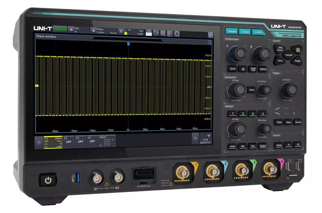 UNI-T MSO3034HD 350MHz 4-Channel Mixed Signal Oscilloscope