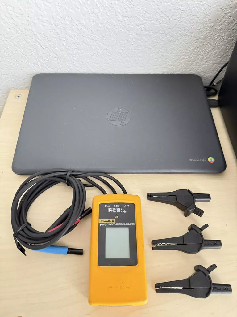 Fluke 9040 Digital Phase Rotation Indicator Meter with Accurate Phase Detection - ZYYKZ Test Equipment