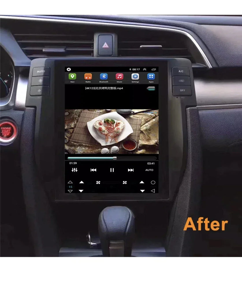 Tesla Screen 10.4" Android 13 CarPlay Multimedia Radio for Honda Civic 2016-2022 - ZYYKZ Test Equipment