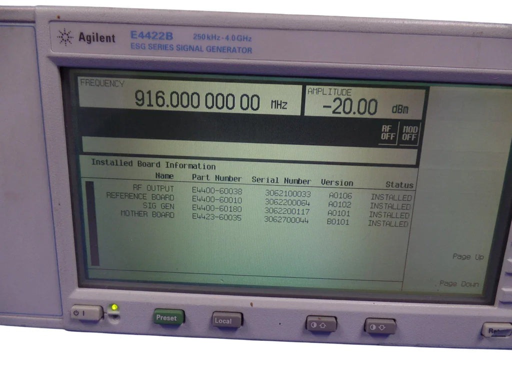 Agilent E4422B ESG Series RF Signal Generator 250 kHz to 4 GHz - ZYYKZ Test Equipment