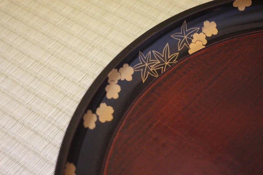 Antique Japanese Lacquer Plate - Traditional Handcrafted Decor - ZYYKZ Test Equipment