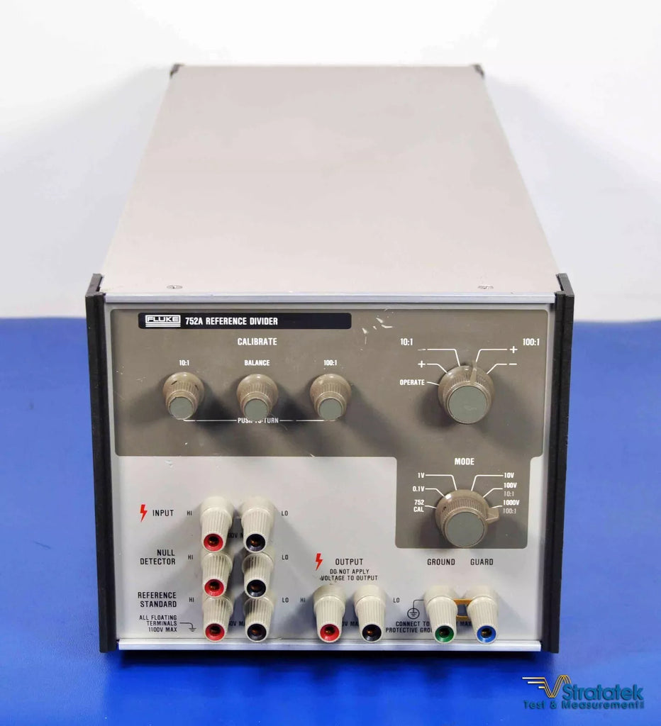 Fluke 752A Reference Divider - Precision Calibration 10:1 (±0.2 ppm) & 100:1 (±0.5 ppm)