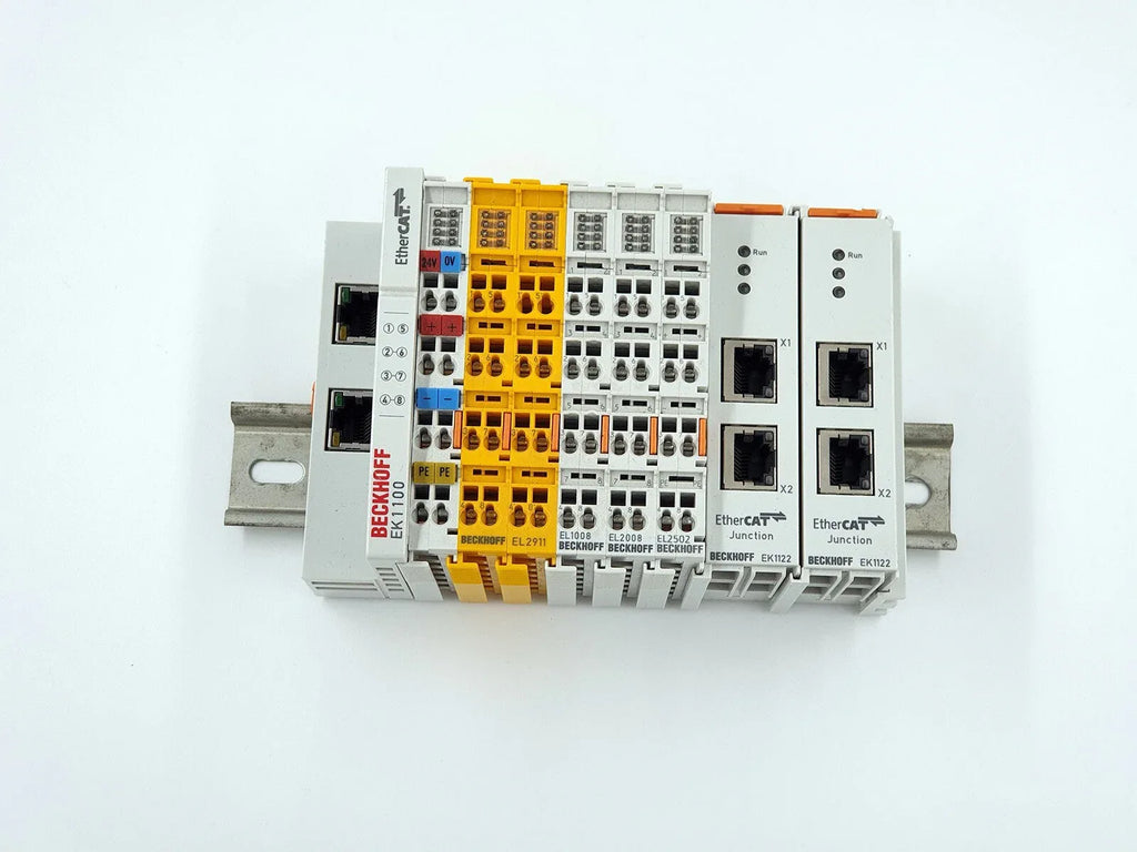 Beckhoff EtherCAT PLC Module with EL2911, EL1008, EL2008, EL2502 I/O Terminals - ZYYKZ Test Equipment