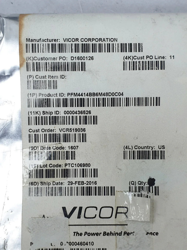 Vicor High-Efficiency AC/DC Power Converter Module - ZYYKZ Test Equipment