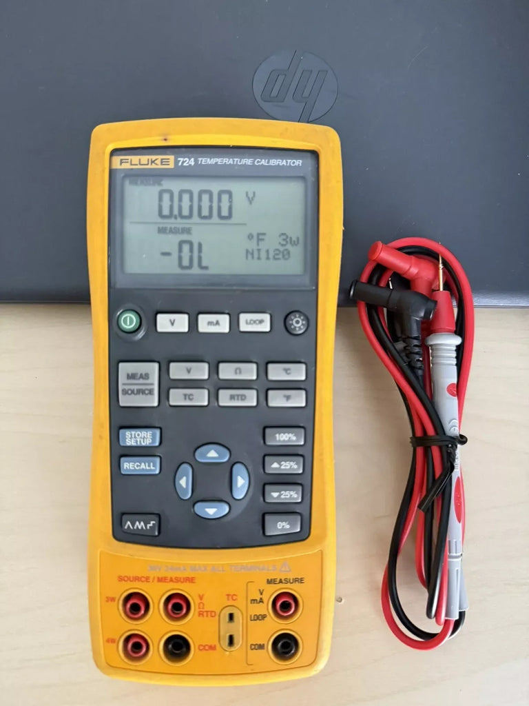 Fluke 724 Documenting Process Calibrator with Test Leads - ZYYKZ Test Equipment