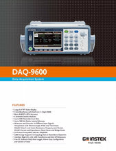 Load image into Gallery viewer, GW Instek DAQ-9600 Data Acquisition System with 3-Slot Mainframe and 6.5 Digit DMM