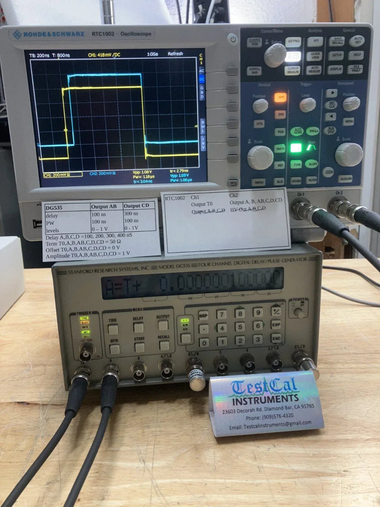Stanford Research DG535 High-Precision Digital Delay and Pulse Generator with Calibration Data - ZYYKZ Test Equipment