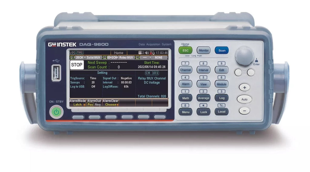 GW Instek DAQ-9600G Data Acquisition System - 3-Slot Mainframe with 6.5 Digit DMM and GPIB Interface