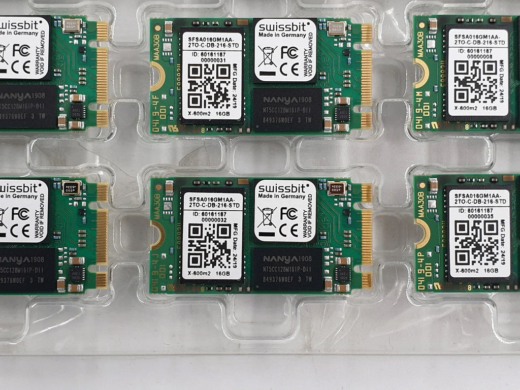 Swissbit Industrial Grade M.2 SATA SSD 16GB Flash Storage - ZYYKZ Test Equipment