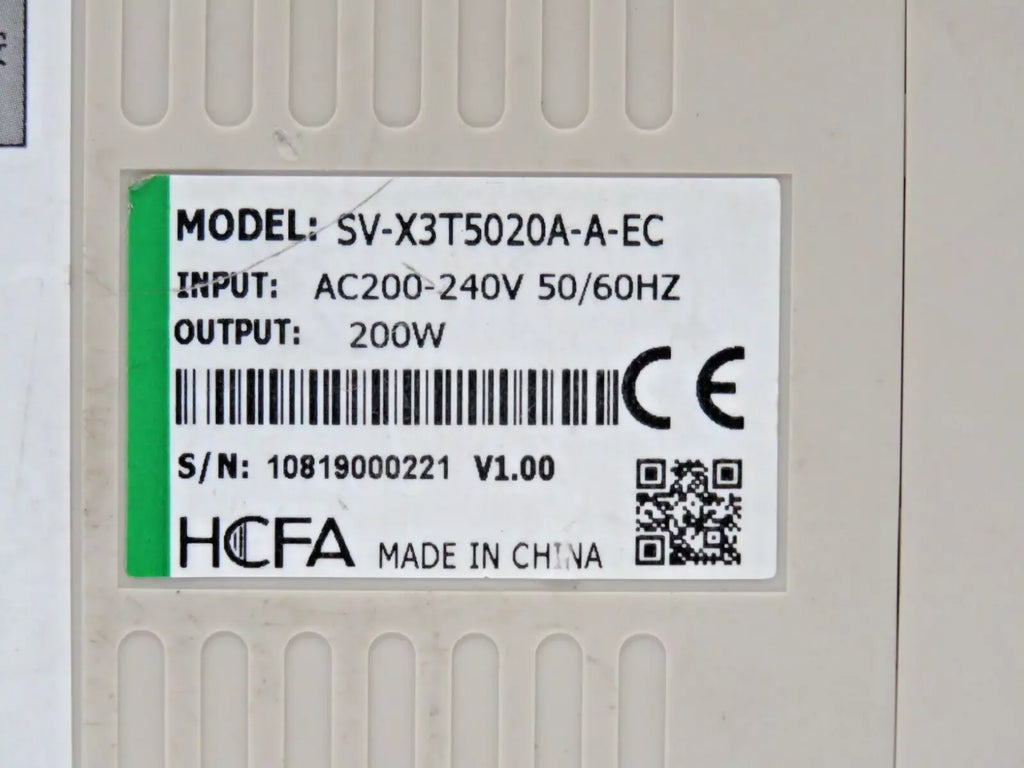 HCFA SV-X3T5020A-A-EC Servo Drive 200W DC280-325V / AC200-230V - ZYYKZ Test Equipment