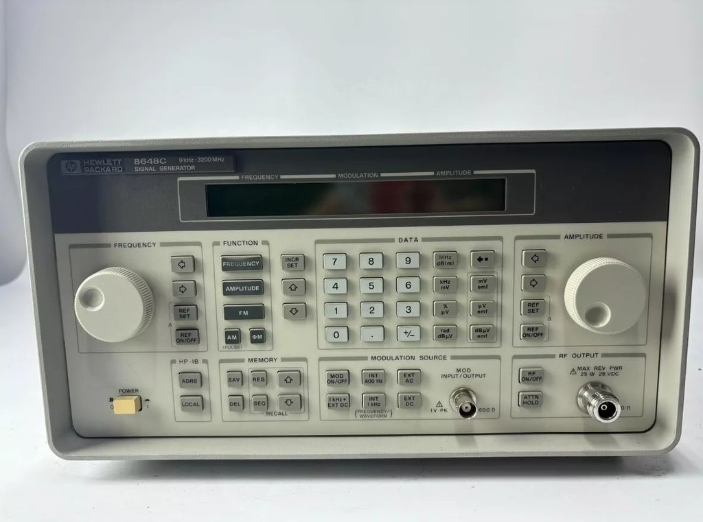 HP 8648C Synthesized RF Signal Generator - 100kHz to 3.2 GHz - Used