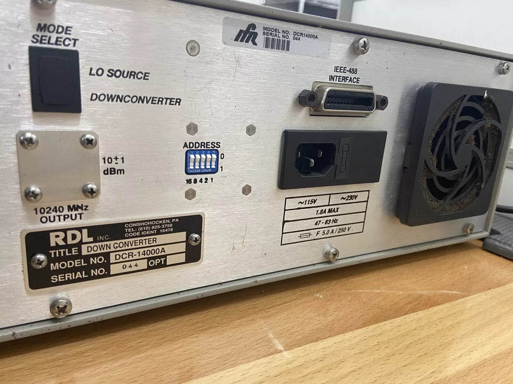 Aeroflex RDL DCR-14000A Downconverter 14 GHz Ultra Low Phase Noise - ZYYKZ Test Equipment