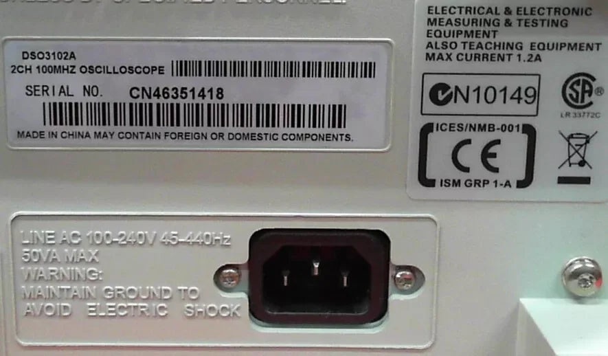 Agilent DSO3102A 100 MHz Digital Storage Oscilloscope - ZYYKZ Test Equipment