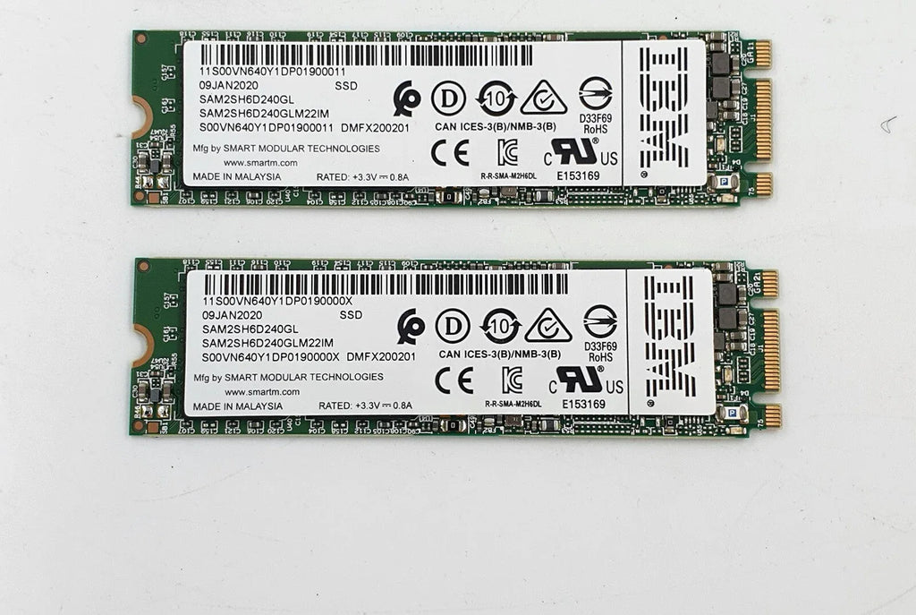 IBM SMART 240GB SATA M.2 Solid State Drive (SSD) - ZYYKZ Test Equipment