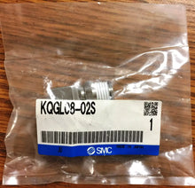 Load image into Gallery viewer, SMC KQGL08-02S Stainless Steel Male Elbow Fitting, 8mm Tube, 1/4 Thread - ZYYKZ Test Equipment