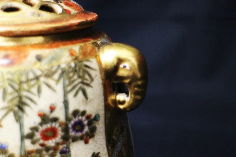 Satsuma Porcelain Incense Burner - Handcrafted Japanese Ceramic - ZYYKZ Test Equipment