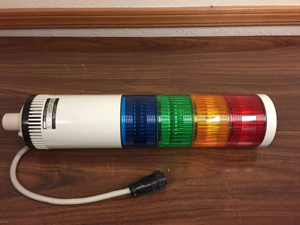 Patlite LGEBC-FB 24V 2W Flashing Signal Tower Light with Audible Alarm & 1m Pole - ZYYKZ Test Equipment