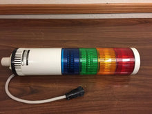 Load image into Gallery viewer, Patlite LGEBC-FB 24V 2W Flashing Signal Tower Light with Audible Alarm &amp; 1m Pole - ZYYKZ Test Equipment