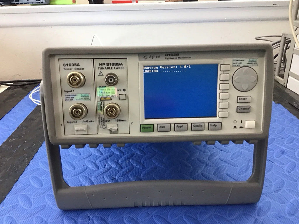 HP Agilent 8163B Optical Source with 81689A Tunable Laser & 81635A Sensor, 1550nm Calibrated - ZYYKZ Test Equipment