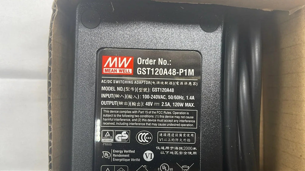 Mean Well GST120A48-P1M 48V 2.5A Desktop Power Adapter - ZYYKZ Test Equipment