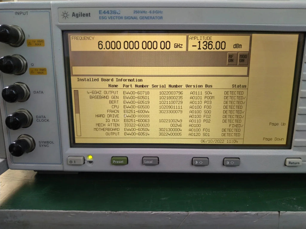 Agilent E4438C Vector Signal Generator - 250 kHz to 6 GHz - ZYYKZ Test Equipment