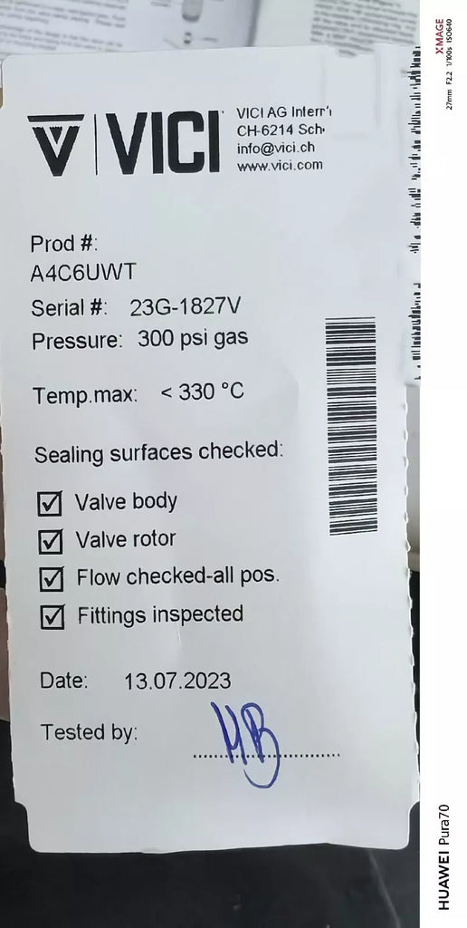 A4C6UWT 23G-1827V Six Way Valve - New