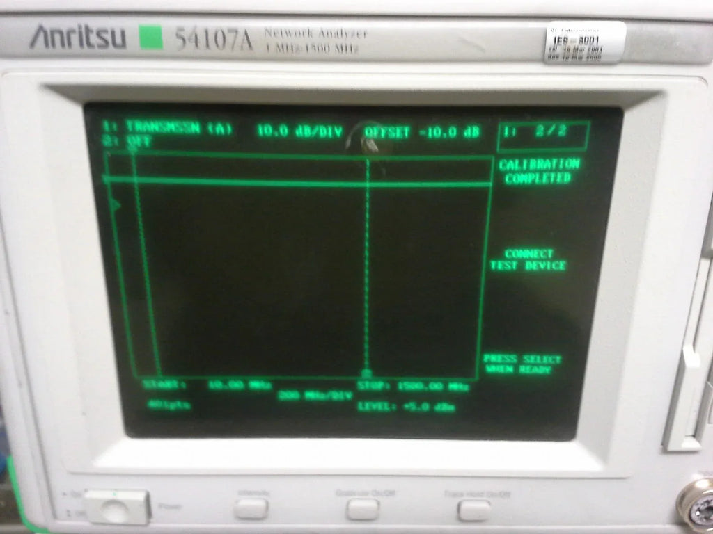 Wiltron 54107A Scalar Network Analyzer 1MHz-1500MHz Tested - ZYYKZ Test Equipment
