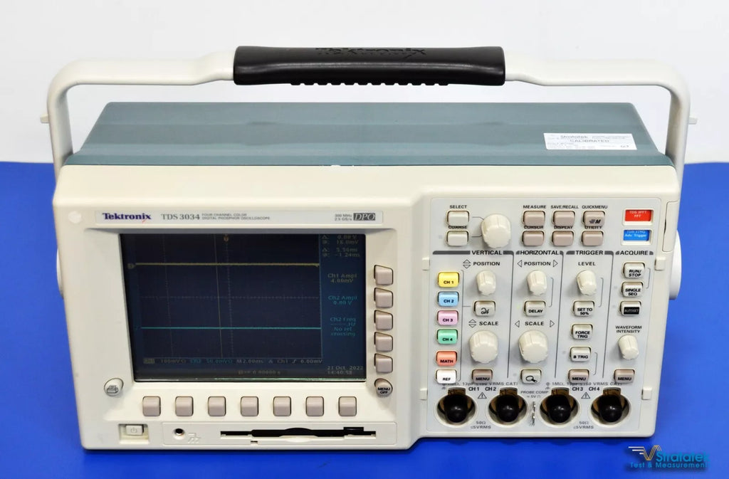 Tektronix TDS 3034 300MHz 4-Channel Digital Phosphor Oscilloscope - NIST Calibrated