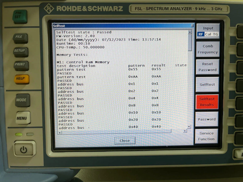 FSL3 Spectrum Analyzer 9 kHz to 3 GHz - High Precision RF Test Instrument - ZYYKZ Test Equipment
