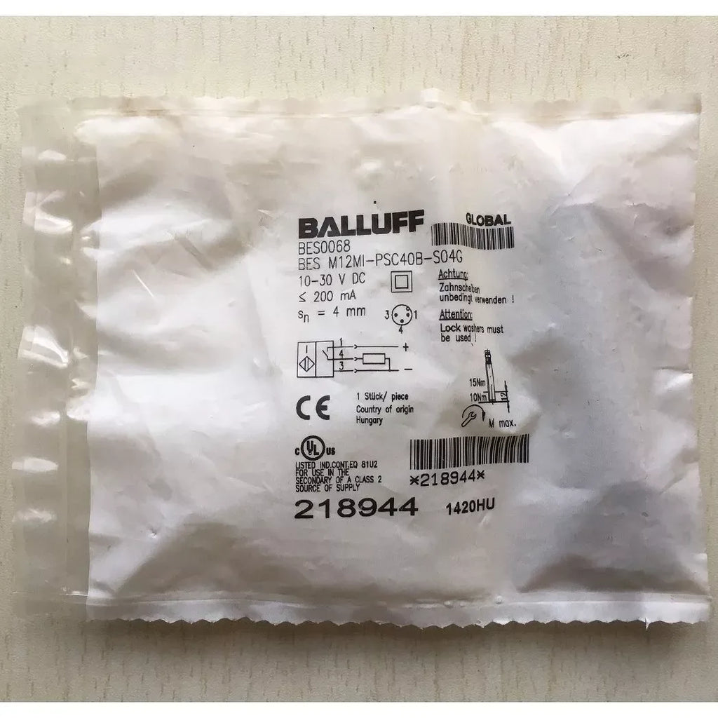 Balluff BES M12MI-PSC40B-S04G Inductive Proximity Sensor, M12, 40mm Range - ZYYKZ Test Equipment