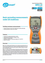 Load image into Gallery viewer, Sonel MRU-10 Earth Ground Resistance Meter - 50V, 60 Hz, CAT III 300V Tester