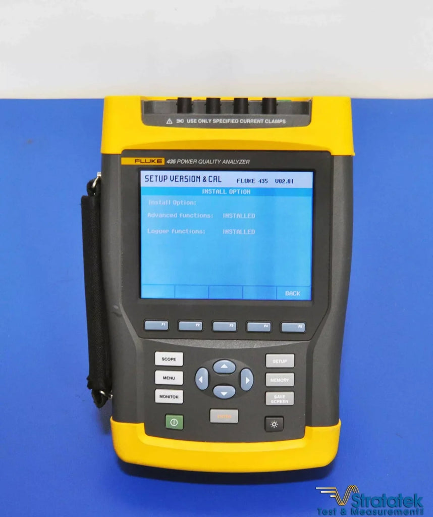 Fluke 435 Power Quality Analyzer with 3000A Flexi Current Probes - NIST Calibrated