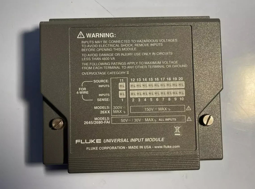 Fluke 2680A-180 Universal Input Module for 2645/2680 Series - ZYYKZ Test Equipment