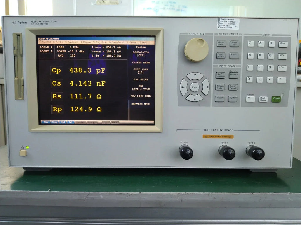 Agilent 4287A RF LCR Meter - 1 MHz to 3 GHz with Option 010 - ZYYKZ Test Equipment