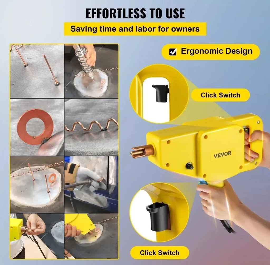Handheld Spot Welder Dent Puller Stud Welder Tool Kit for Car Body Repair - ZYYKZ Test Equipment