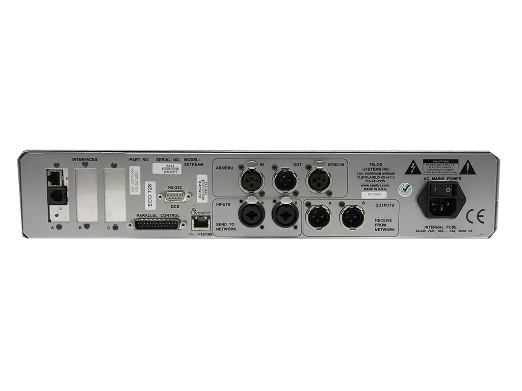Telos Zephyr Xstream RM ISDN Digital Audio Transceiver - ZYYKZ Test Equipment