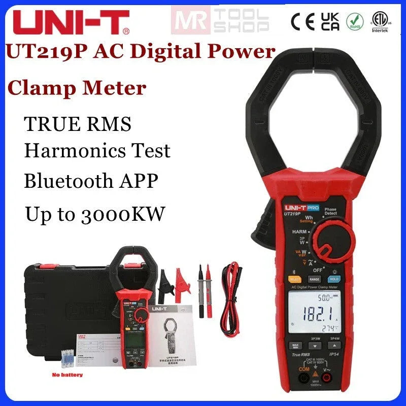 UNI-T UT219P Digital Power Factor Clamp Meter with Bluetooth Connectivity - ZYYKZ Test Equipment