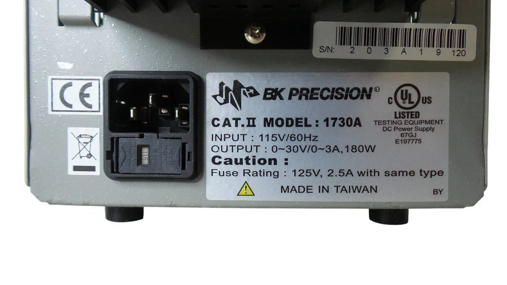 BK Precision 1730A Programmable DC Power Supply 0-30V 0-3A - ZYYKZ Test Equipment