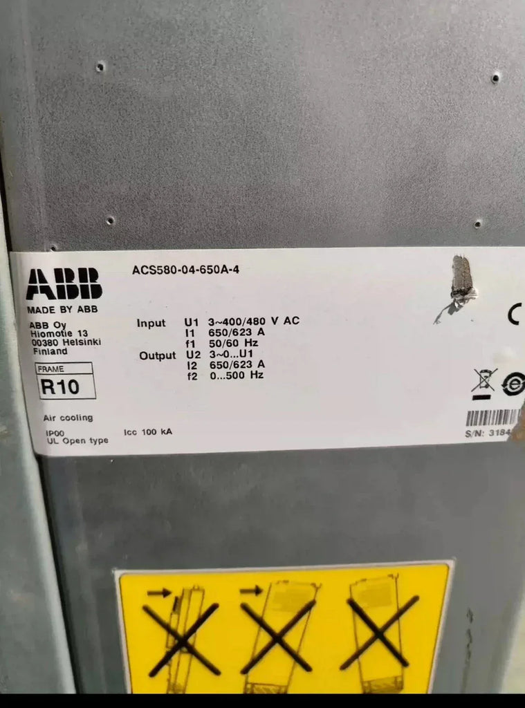 ABB ACS580-04 650A Variable Frequency Drive for Industrial Use - ZYYKZ Test Equipment