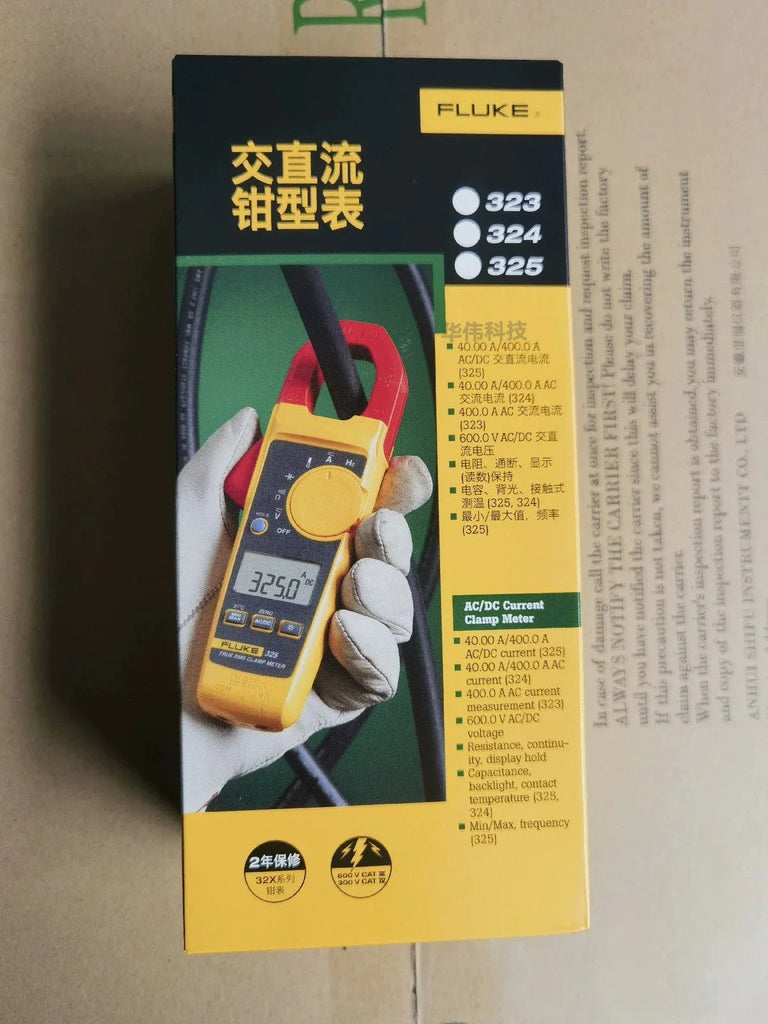 Fluke 323 True RMS Digital Clamp Meter Multimeter with 400A AC Current - ZYYKZ Test Equipment