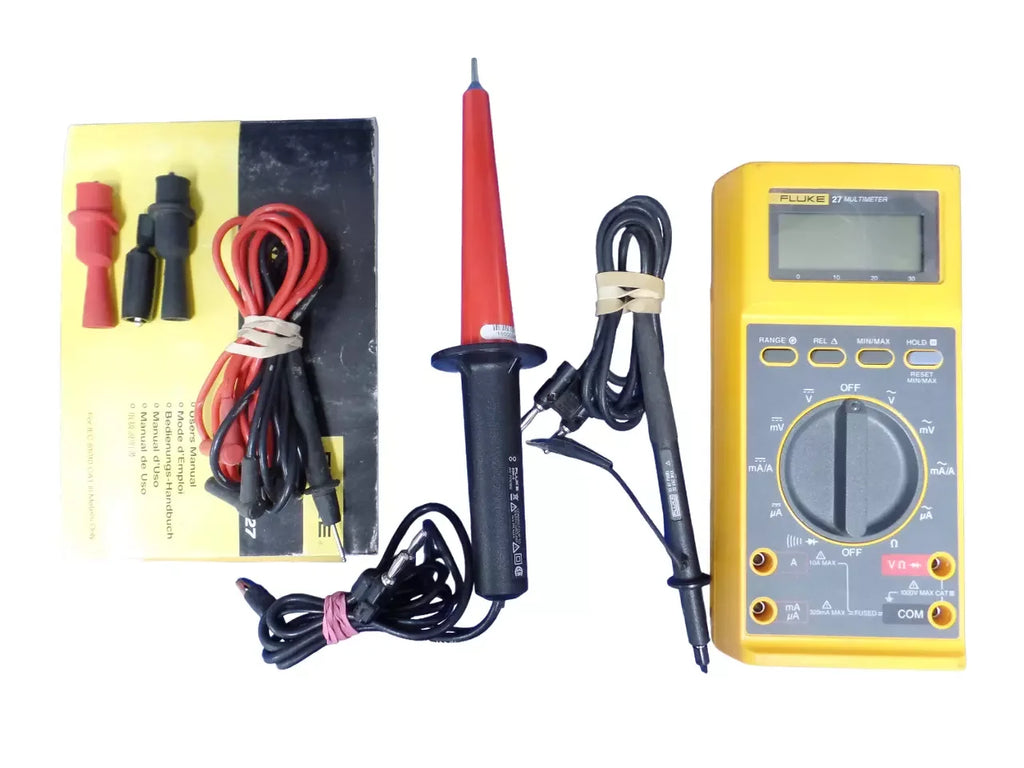 Fluke 27 Digital Multimeter with Probes and Protective Case - ZYYKZ Test Equipment