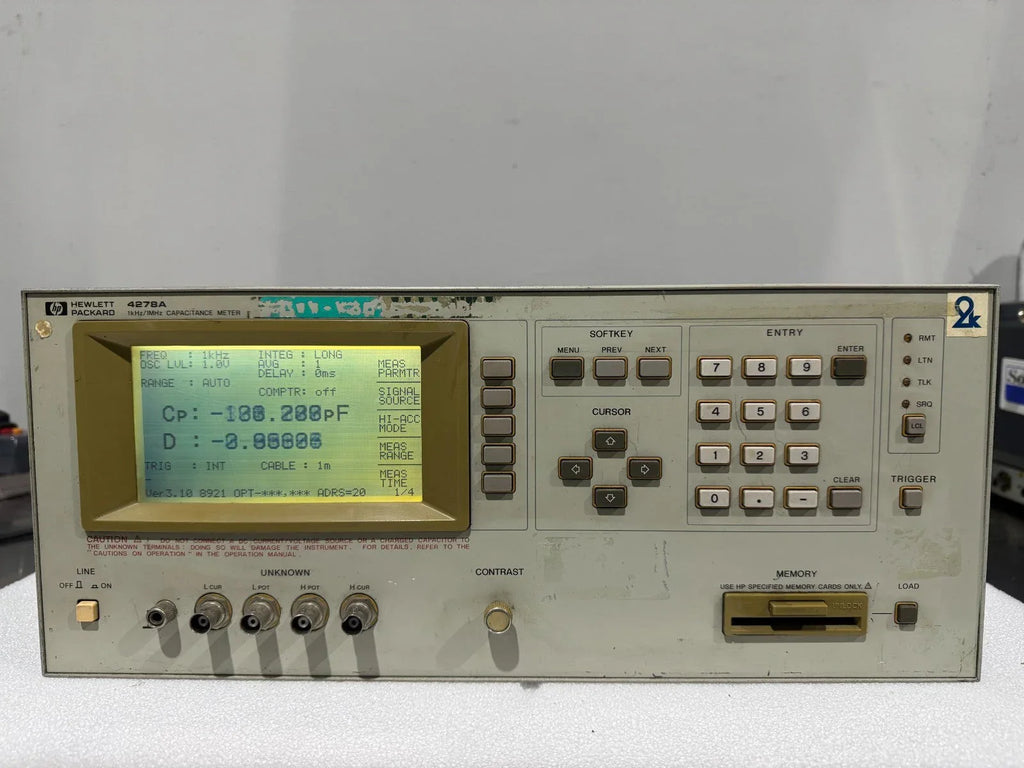 HP 4278A Precision Capacitance Meter 1 kHz to 1 MHz - ZYYKZ Test Equipment