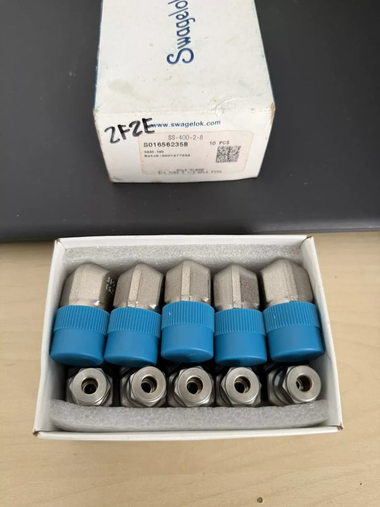 Swagelok SS-400-2-8 Stainless Steel Elbow Connector Fitting 1/4 Tube x 1/2 Male NPT - ZYYKZ Test Equipment