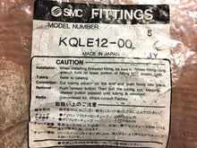Load image into Gallery viewer, SMC KQLE12-00 KQ One Touch Pneumatic Tube Fitting - ZYYKZ Test Equipment