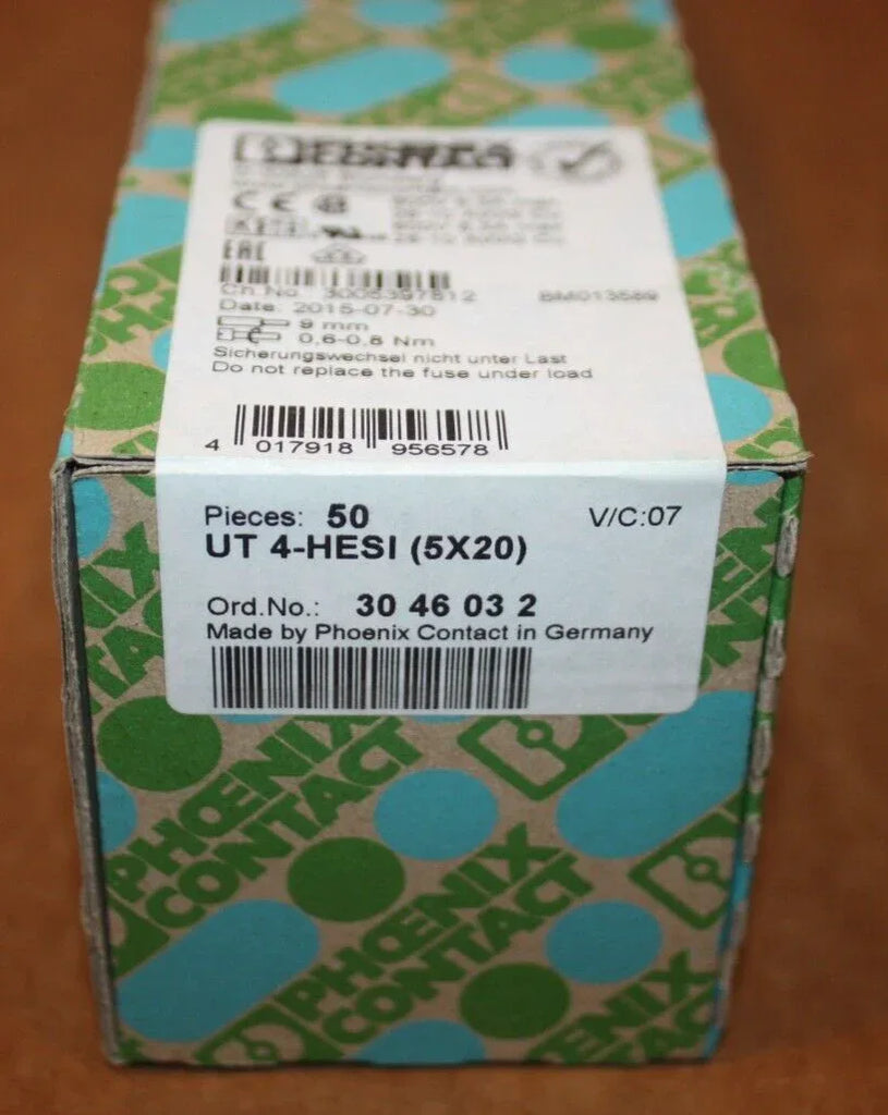 Phoenix Contact UT 4-HESI 6.2mm Wide DIN Rail Fuse Terminal Block - ZYYKZ Test Equipment