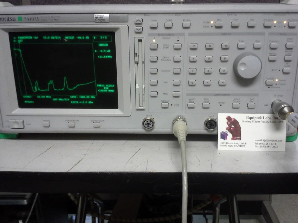 Wiltron 54107A Scalar Network Analyzer 1MHz-1500MHz Tested - ZYYKZ Test Equipment