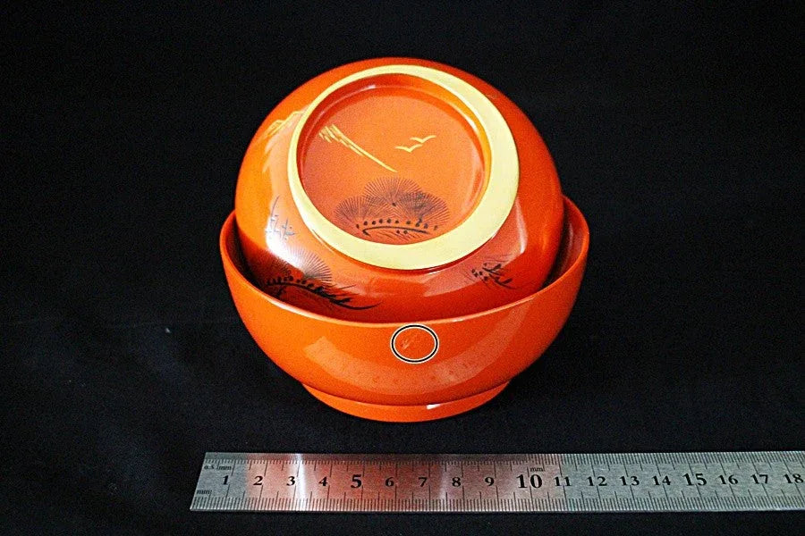 Wajima Lacquer Crescent Decorative Art Piece by Owan - ZYYKZ Test Equipment